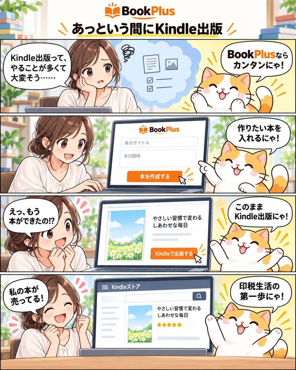 あっという間にKindle出版｜4コママンガ