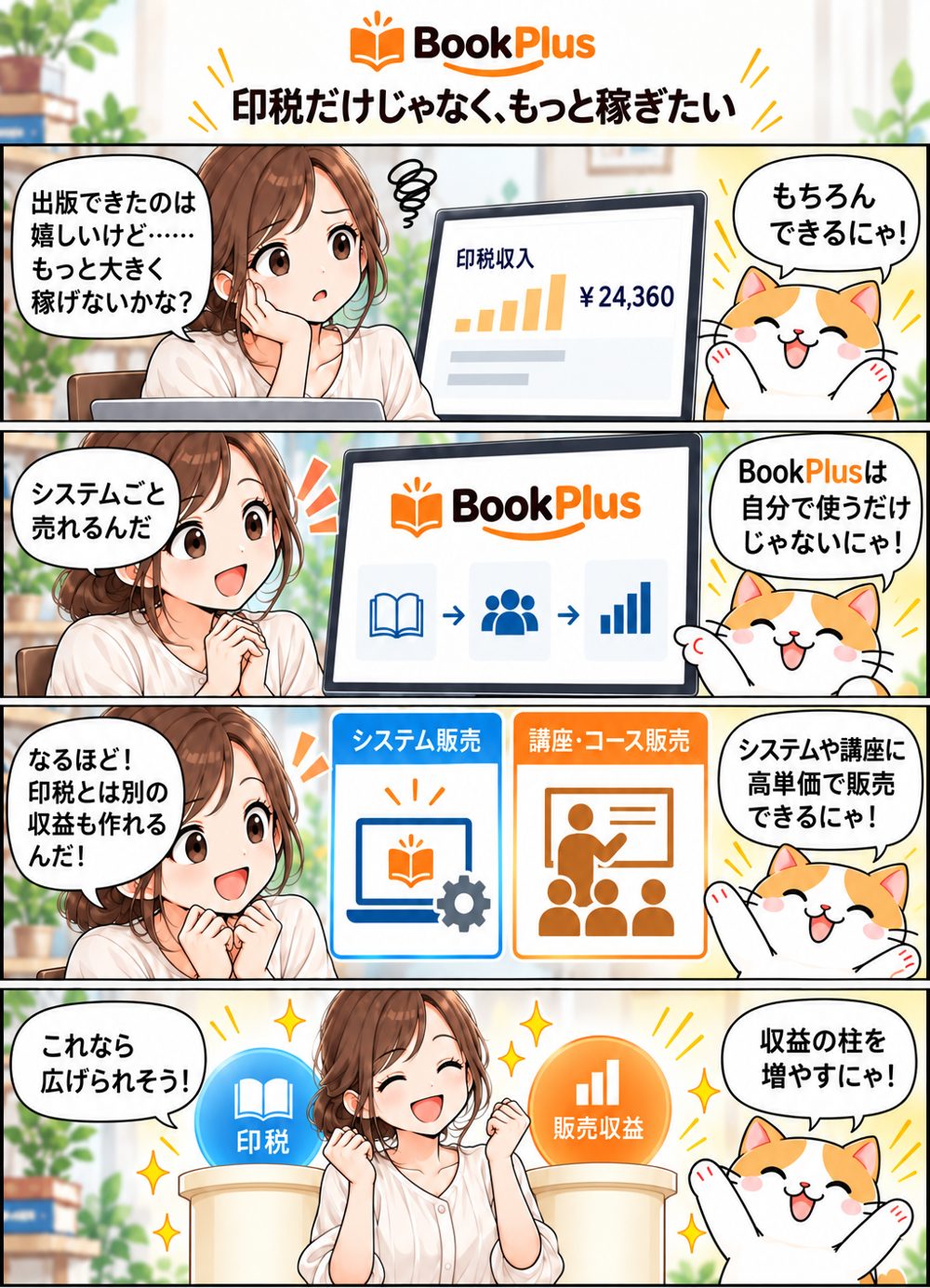 印税だけじゃなく、もっと稼ぎたい｜4コママンガ